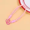 Muñeca de Cuerda Tejida Llavero de Cuerda Relleno Cadena Doble Capa para Teléfono Móvil Mosquetón de Nylon Accesorios Colgantes Hechos a Mano para Teléfono Móvil