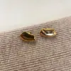 Design de Nicho Coreano e Japonês Banhado a Prata Cobre Escovado Minimalista Argola de Prata 925 Personalidade Versátil Brincos Elegantes de Luxo Leve para Mulheres