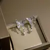 Brincos de Pérola Coreanos de Alta Qualidade 2026, Agulha de Prata Estilo Vintage Chanel Diamante Colorido Estrela de Oito Pontas Brincos de Tarraxa Atacado