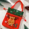 Bolsa de Regalo Navideña, Bolsa de Manzana, Bolso de Mano, Bolsa de Regalo, Bolsa de Dulces Navideños, Pantalones con Bolsillo de Solapa para Recuerdo de Nochebuena