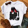 Camiseta Feminina Manga Curta Moda Cross-border Estação Independente Speed Camisa Básica para Meninas Fortinhas Tamanho Europeu Plus Size Feminino Gola Redonda