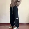 Calça Jogger Solta Estilo Americano para Homens, Marca Moderna Primavera e Verão High Street Versátil Fina Casual, Calça Esportiva Wide-Leg Reta Retro Moderna