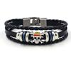 Joyería periférica de anime popular europeo y americano pulsera de cuero con cuentas de una pieza aleación de zinc pulsera personalizada de Luffy