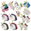 Transfronterizo Nuevo 12 Dibujos Animados Arco Iris Unicornio Colgante de Aleación Pulsera de Pony Linda Colgante de Perlas