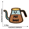 Patches bordados originais da série de café peculiar, patches com tema de café e 'brain drip' para roupas e bolsas, patches termocolantes DIY