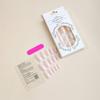 Esmalte de unha de cor sólida simples vestível transfronteiriço adesivos de unha adesivos de unha esmalte especial rosa suave unhas postiças