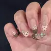 El Artículo de Moda Más Vendido de Celebridad de Internet de Xiaohongshu: Puntas de Uñas Ojo de Gato de Vidrio Dorado Champagne Ligeramente Borrachas con Tonos Rosados que Realzan el Cutis y Añaden un Toque de Lujo