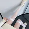 Meias de Renda Qianai Meias Lolita Altas até o Joelho Renda Comprimento Médio Puro Desejo Lolita Retro Jka206