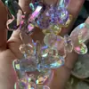 Acrílico Colorido Chapado en UV Mariposa Grande Tridimensional con Agujero Trasero Material de Accesorio para Colgar en el Coche Hecho a Mano DIY Brillante