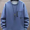 Jaqueta com Capuz Falsa de Duas Peças Plus Size Masculina Primavera Outono Nova Camiseta de Manga Longa Solta Casual Pessoas Gordas Extra Grande 8XL