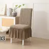 Funda de Silla con Falda Jacquard Todo en Uno Elástica para Silla de Comedor del Hogar Tela para Mesa de Comedor de Hotel Sala de Estar Funda para Taburete Universal