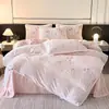 Juego de Cama Grueso Tallado de Leche y Acogedor de Cuatro Piezas para Otoño e Invierno Juego de Ropa de Cama Gruesa Cálida de Coral Fleece 3