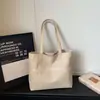 Bolsa de Lona de Grande Capacidade para Mulheres, Nova Tendência 2026, Bolsa Tote Clássica para o Dia a Dia na Primavera, Bolsa de Ombro Casual da Moda