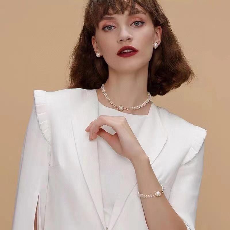 原创手工编织天然淡水珍珠手链