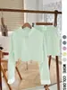 Comercio Exterior Transfronterizo Estilo Europeo y Americano Ropa de Mujer Primavera y Verano Nuevo Conjunto de Camisa de Manga Larga Rayas Bloque de Color + Pantalones Cortos Rayas Bloque de Color