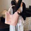 Bolso Tote Casual Tejido de Cuero Suave Transfronterizo para Mujer de Gran Capacidad 2025 Nuevo Francés para Viajeros de Alta Gama