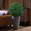 Planta verde artificial Bola de paja de Milán Planta de plástico Flor artificial de boda Bola de flor artificial Decoración de techo para el hogar Venta al por mayor transfronteriza