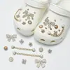 Amuletos para Zapatos Croc, Accesorios para Mujer, Clips para Zapatos DIY, Decoraciones 3D con Pedrería, Clips Desmontables, Estilo de Moda de Influencers
