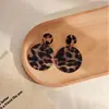 Aretes Acrílicos de Amor Leopardo Europeo y Americano Transfronterizo Estilo Hong Kong Estilo Maillard Lujo Ligero Moda Simple Aretes Combinables