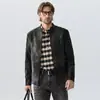 2025 Chaqueta Nueva para Hombre Nueva Chaqueta de Cuero con Terciopelo Chaqueta de Motociclista Atractiva Estilo Coreano Ajustada Cuello Alto Chaqueta de Cuero PU
