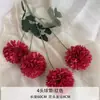 4 Flores de Crisantemo Artificiales para Decoración de Boda, Arreglo de Pasillo, Crisantemo de Ping Pong, Decoración de Sala de Estar en Casa, Flores Falsas