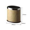 Cubo de Basura de Cuero de Inyección Directa Oval de Doble Capa para Baño de Casa u Hotel, Gran Capacidad