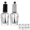 Botellas Transparentes Redondas y Cuadradas para Esmalte de Uñas 5ml 10ml 15ml Botellas de Vidrio para Cosméticos con Tapa y Pincel
