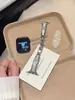 Banda de Reloj de Metal de Cobre y Resina Incrustada con Diamantes de Trébol de Cuatro Hojas Adecuada para Apple Watch iWatch Décima Segunda Generación 11/10
