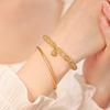 Pulsera de Calabaza Pequeña de Cristal Imitación Rubio para Mujer, Nuevo Estilo Chino Calabaza Diseño de Nicho, Pulsera de Citrino Natural Imitación para Novia