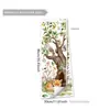 Mesas Redondas de Tronco de Árbol Variadas, Hojas Caídas, Ardillas Pequeñas, Ositos, Mariposas, Pegatinas de Pared Creativas, Decoración para Tiendas y Hogares, Pegatinas Removibles