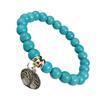 Venta directa de fábrica comercio exterior pulsera de ojo de tigre amarillo natural pulsera de cuentas de barril magnéticas negras individuales al por mayor