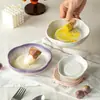 Espremedor de alho de cerâmica, processador de alimentos para bebês, moedor de gengibre e alho, amassador de frutas, prato de moagem manual