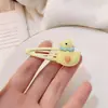 Grampo de cabelo BB fofo de desenho animado, coelho doce, pato amarelo, franja lateral, acessórios de cabelo