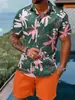 Camisa Estampada Abstrata com Arte Degradê Nova 2024 Para o Dia a Dia Primavera Verão Camisa de Manga Longa Dobrável