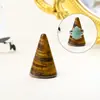Soporte para Anillos con Forma de Cono de Cristal Natural Soporte para Almacenamiento de Anillos Multimineral Estante de Exhibición de Joyería para Escritorio Venta al por Mayor Transfronteriza