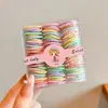 Coloridos pasadores de pelo de pulgar estilo coreano para niños y niñas, lindas diademas, dulces cordones para el pelo de niños, gomas elásticas de alta elasticidad, accesorios para el pelo