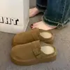 Mules plataforma de sola grossa estilo Birkenstock para mulheres, novos chinelos slip-on primavera-verão 2026