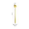 Cuchara de Flor de Cerezo de Acero Inoxidable Cuchara Dorada Creativa de Souvenir Cuchara para Remover Café Cuchara de Nido de Pájaro para Postre Regalo