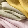 Blusa Casual Suelta Artística Estilo Japonés para Viajes, 42 hilos, Ramio Puro, Ligera, Transpirable, Cuello Redondo, Manga Tres Cuartos, para Mujer