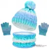 Conjunto de Tres Piezas de Gorro, Bufanda y Guantes para Niños para Mantener Caliente y a Prueba de Frío Forro Polar Tejido Protección para Orejas Conjunto de Tres Piezas de Gorro y Bufanda para Bebé