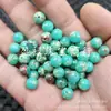 Contas Redondas de Pedra Shoushan Sintética Contas Soltas de Jade Sintético Verde Ovo de Pato 8mm Acessórios para Pulseira Colar Joias Contas Atacado