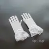 Luvas Infantis para Meninas, Grossas Hepburn Curtas Elegantes Renda Vestido de Noite Cheongsam Acessórios, Passarela Cetim Estilo Coreano