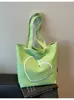 Bestseller transfronterizo: bolsa de compras reutilizable de moda con estampado de frase de letras, bolso de tela tipo tote para mujer, bolsa negra