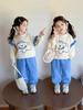 Conjunto de Sudadera con Dibujos Animados para Niña Otoño 2025 Nuevo Informal y a la Moda Conjunto de Dos Piezas de Pantalones Deportivos de Otoño para Bebé Niña