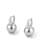 Brincos Brancos Australianos Frescos Importados da Áustria, Brincos de Pérola Branca Australiana Shijia com Diamantes, Brincos Brancos Australianos de Alta Qualidade, Brincos de Alta Qualidade