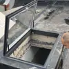 Cobertura de Teto Elétrica Inclinada Plana de Liga de Alumínio para Claraboia de Telhado Estrutura de Janela de Sótão com Claraboia de Sol Poço de Luz Subterrâneo