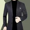 Novo Terno Casual Outono-Inverno Transfronteiriço 2025 para Homens de Meia-Idade, Jaqueta Masculina Slim Fit, Blazer Casual de Pai