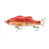 Cebo Artificial de PVC Suave de 100 mm, 2 Secciones, Simulación de Pez, Señuelo de Plástico ABS, Señuelo de Pesca Articulado en Forma de S, Hundimiento, 2 Secciones, Pez Deslizante