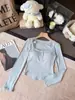 Desejo Puro Sexy Falso Duas Peças Patchwork de Renda Feminino Design Inverno 2025 Suéter Slim de Manga Longa Mais Fácil de Combinar Top