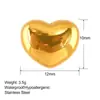 Acessórios para Joias DIY Materiais Aço Inoxidável Pingente de Etiqueta Coração Ouro 18K Pingente de Cruz Dourada Pingente de Coração de Bambu Dourado